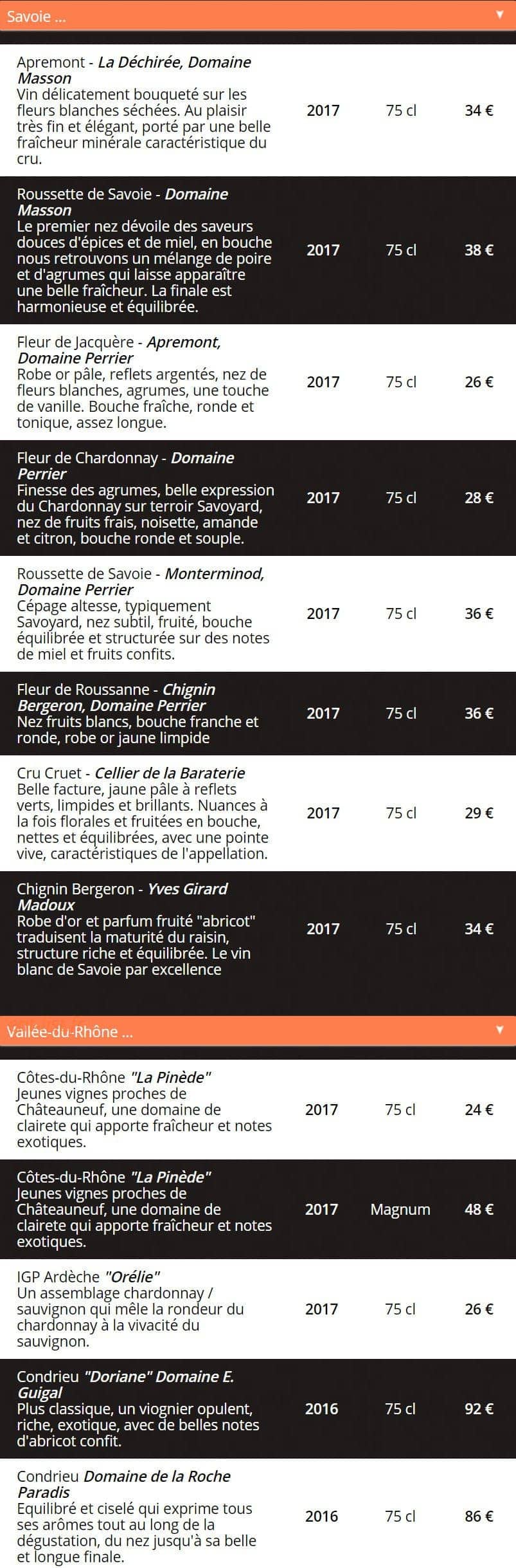 L’Altitude Bistrot Chic — carte page 7