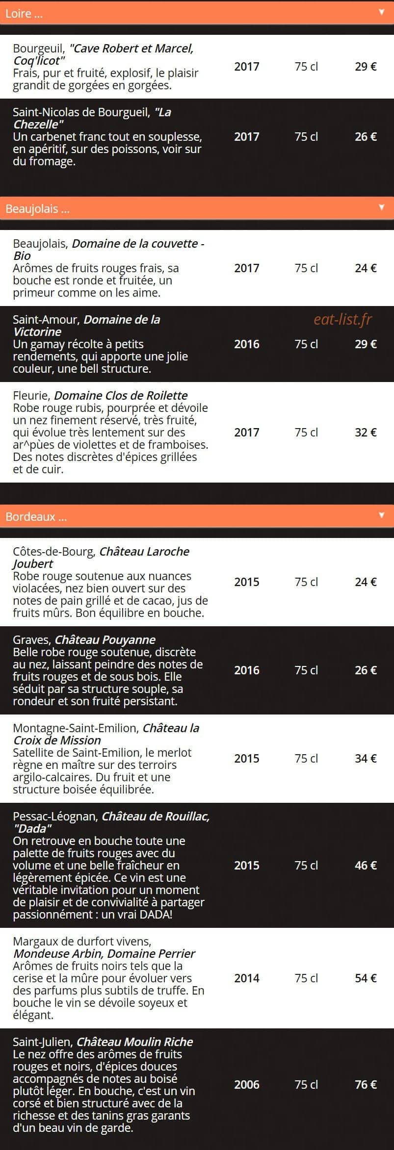 L’Altitude Bistrot Chic — carte page 11