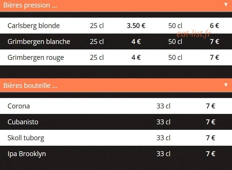 L’Altitude Bistrot Chic — carte page 16