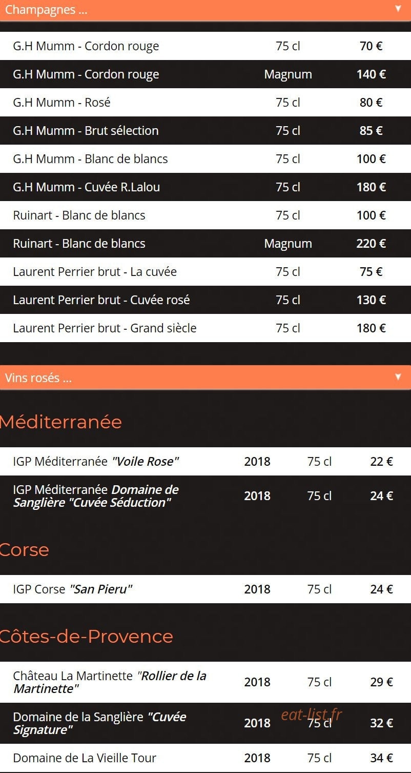 L’Altitude Bistrot Chic — carte page 6