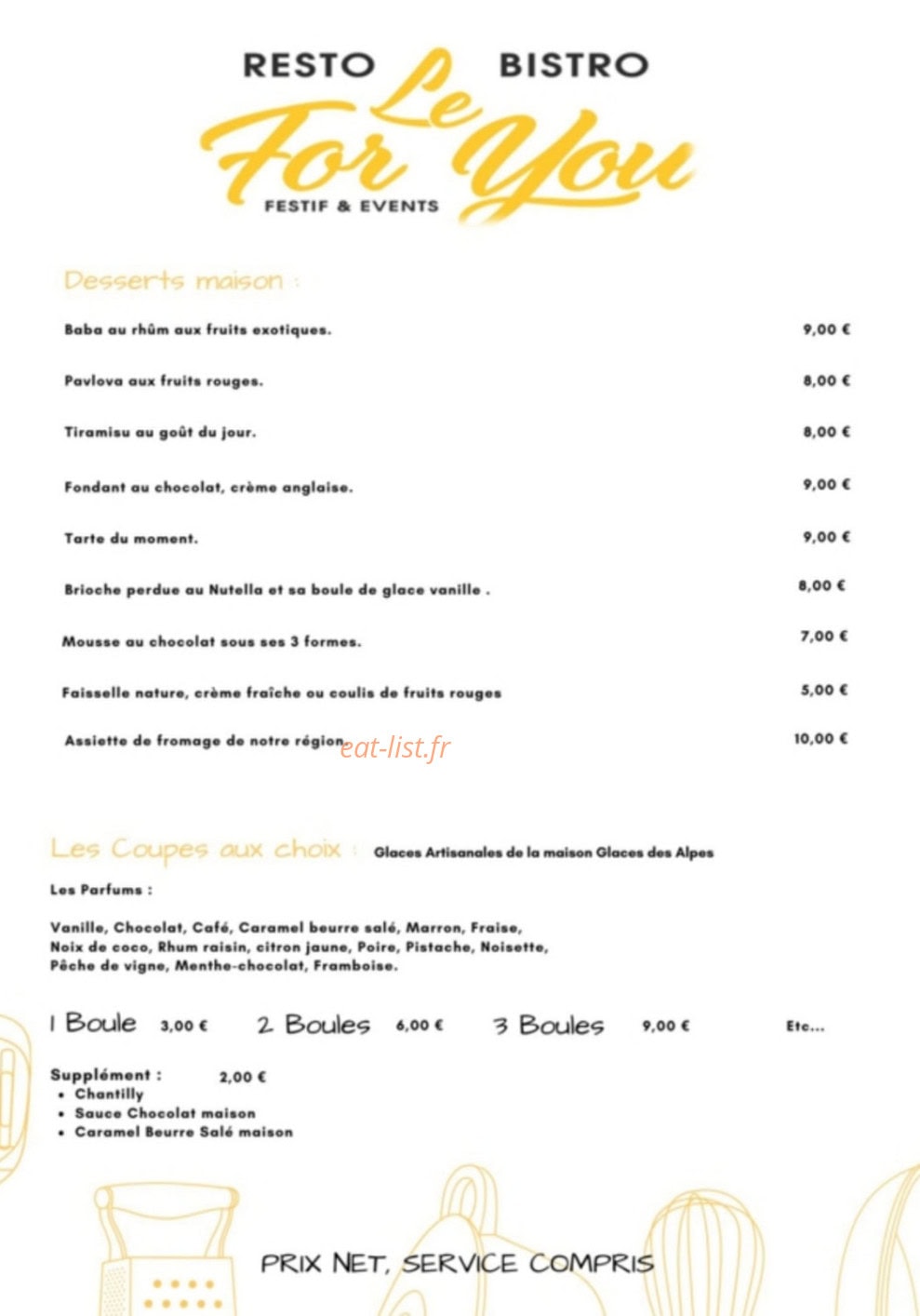 Le For You — carte page 3