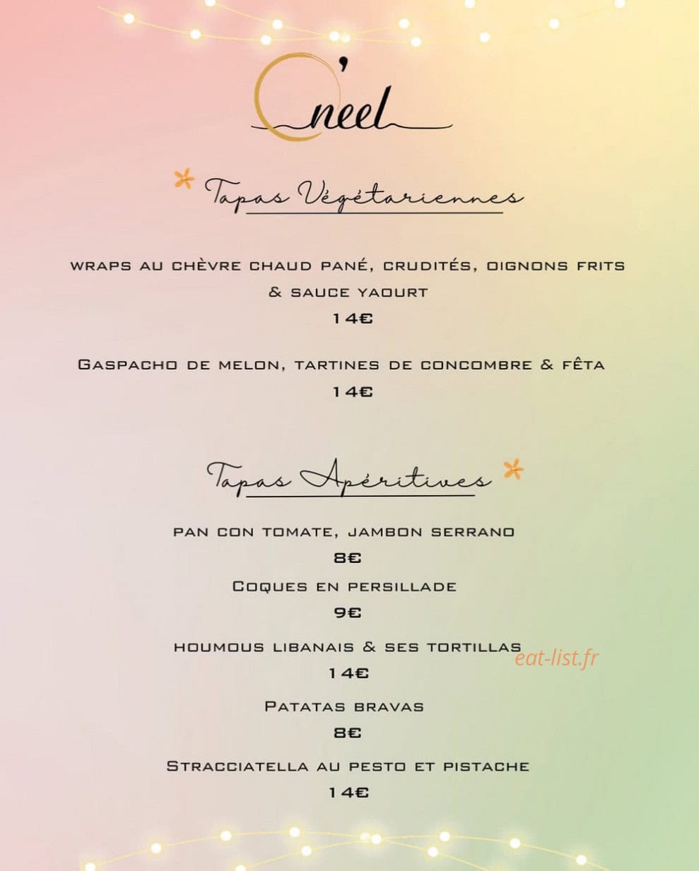 O’Neel — carte page 1