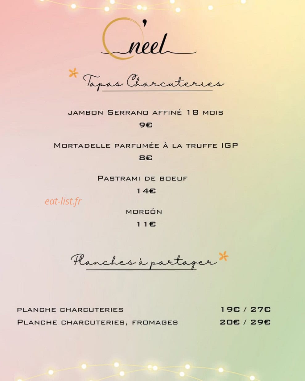 O’Neel — carte page 2