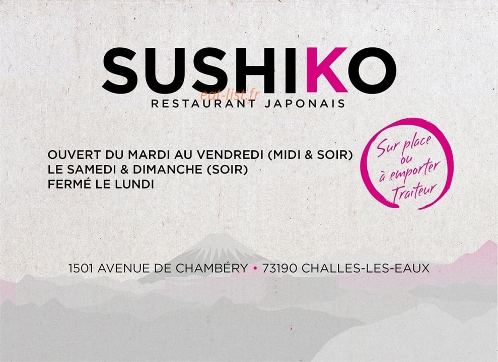 Sushiko — carte page 1