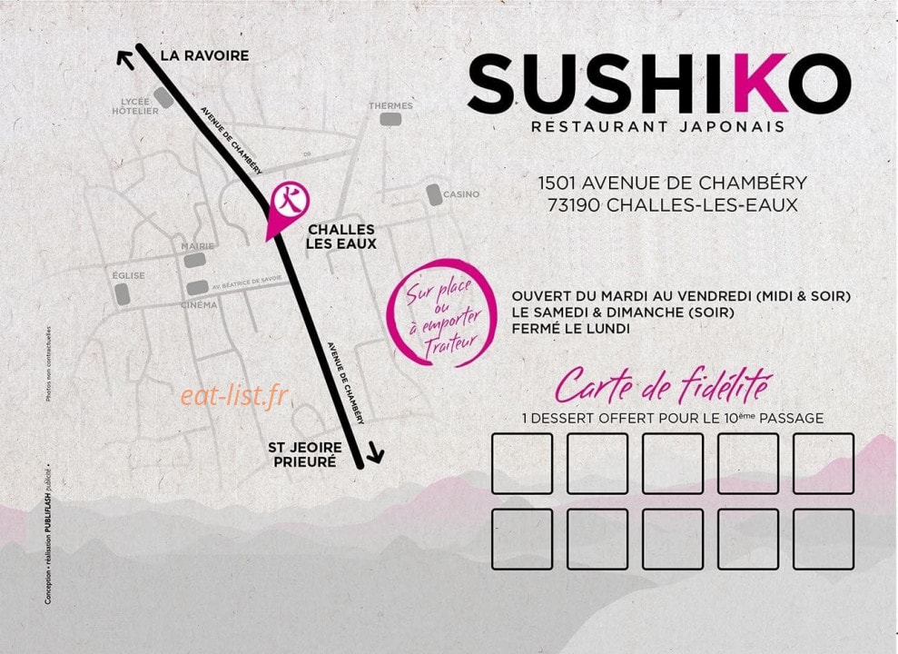 Sushiko — carte page 16