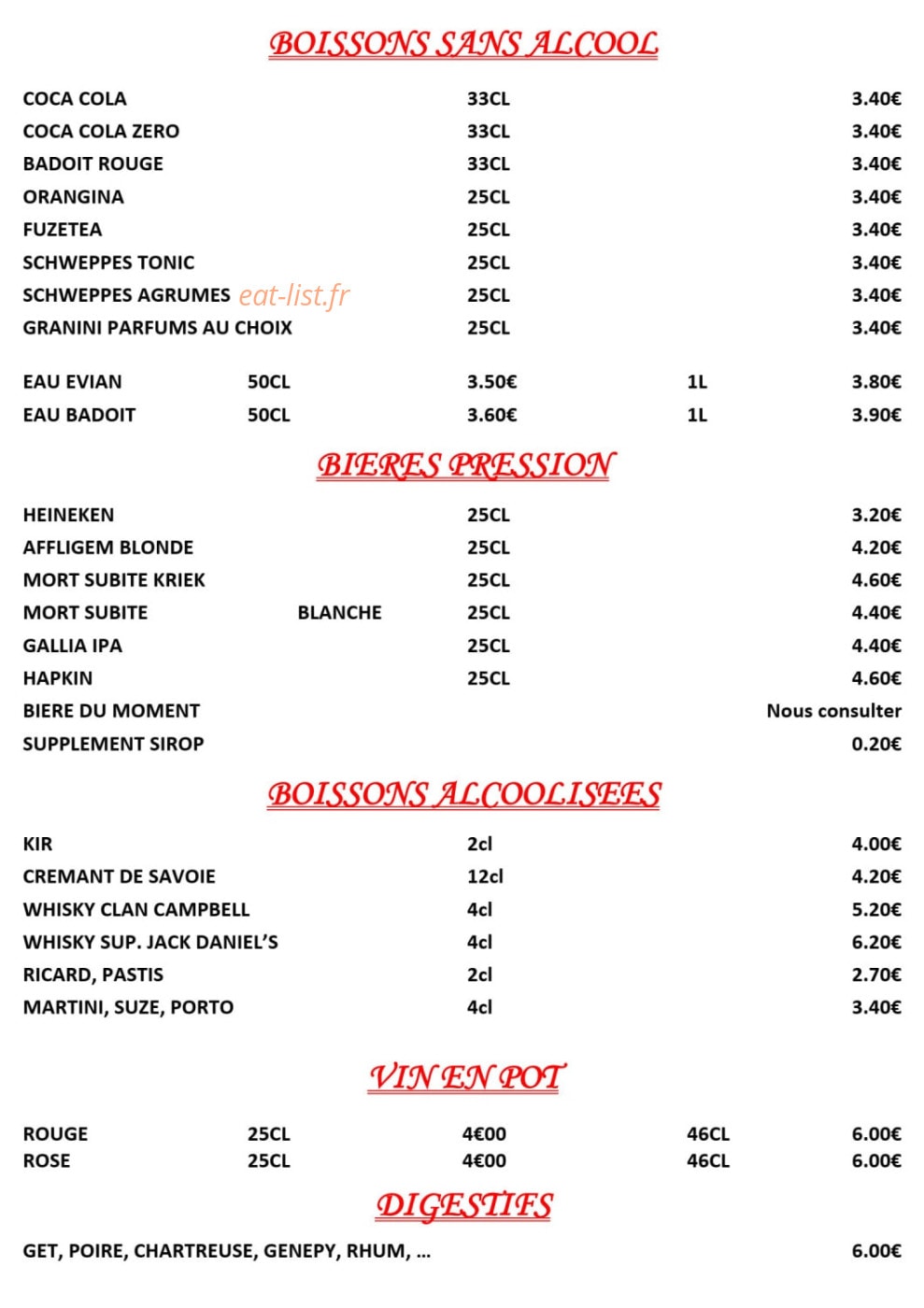 Chez Les Potes — carte page 6