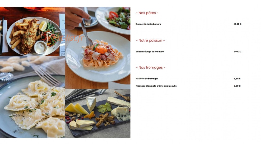 Chez Les Potes — carte page 3