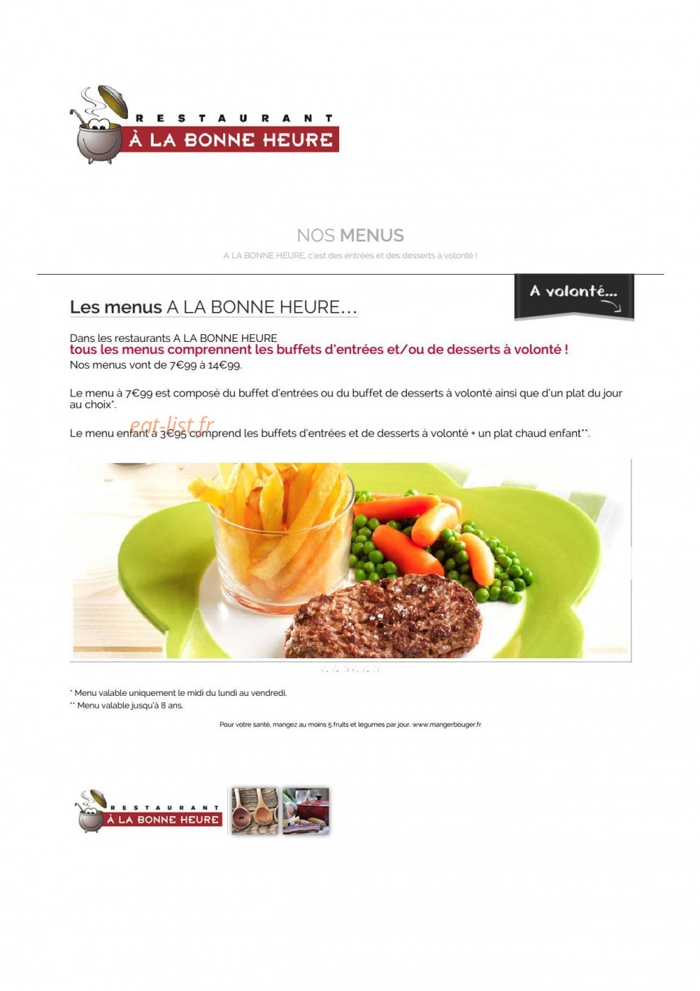 A la bonne heure — carte page 1