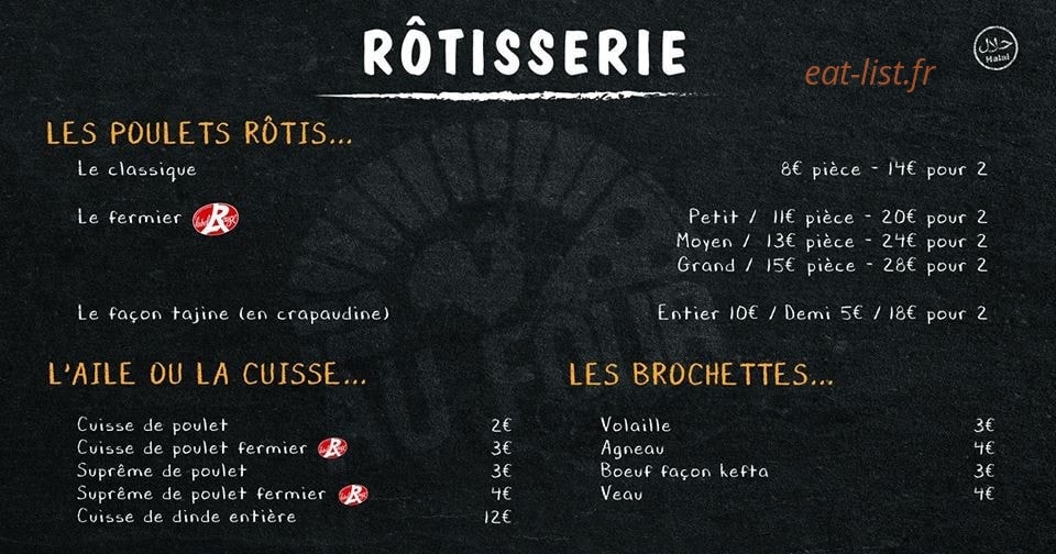 Au four gambetta — carte page 4