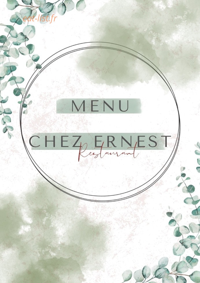 Chez Ernest — carte page 1