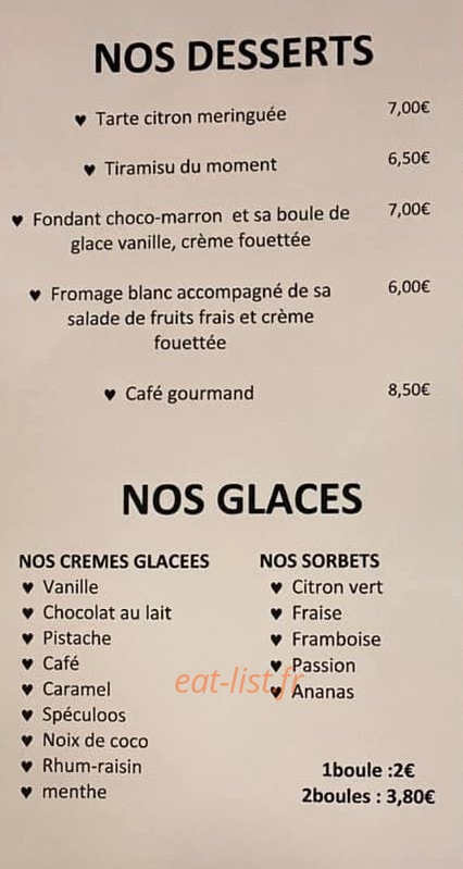 Chez Marie — carte page 4