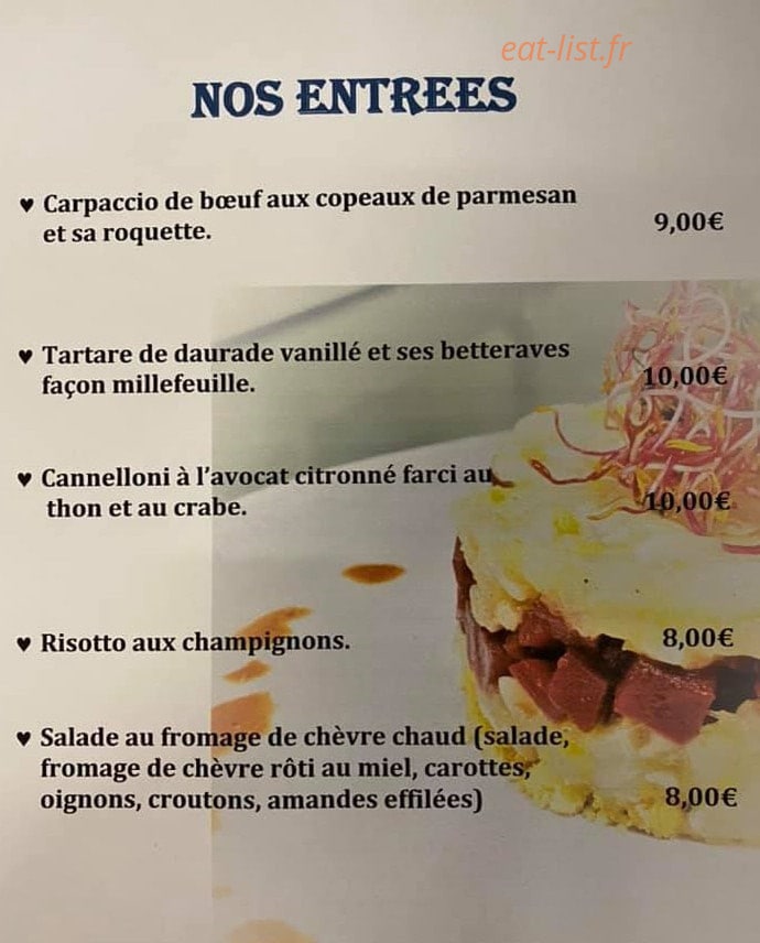Chez Marie — carte page 1
