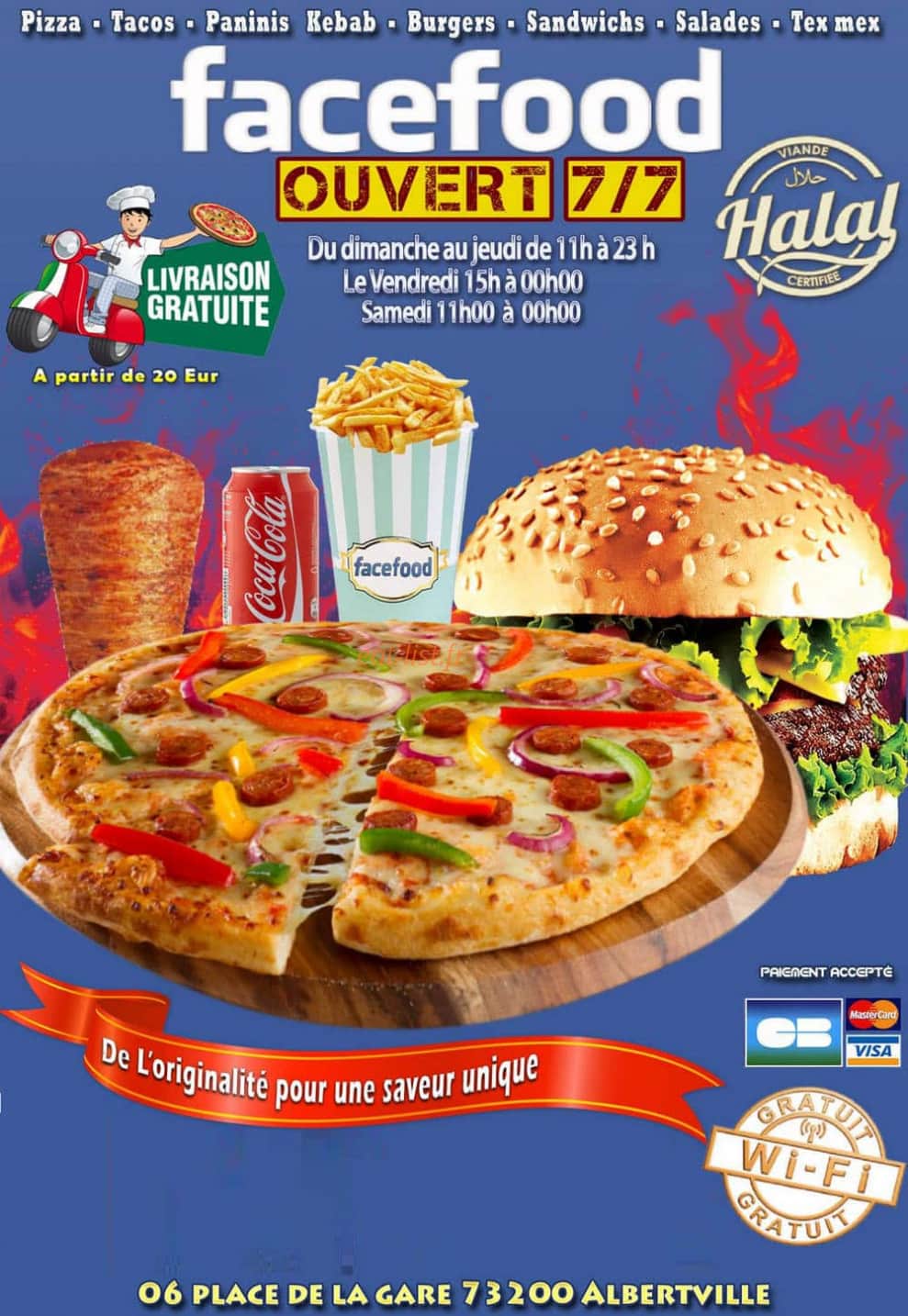 Facefood — carte page 1
