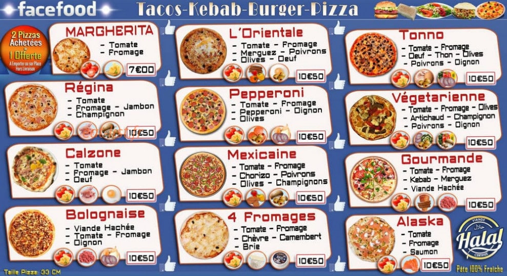 Facefood — carte page 2