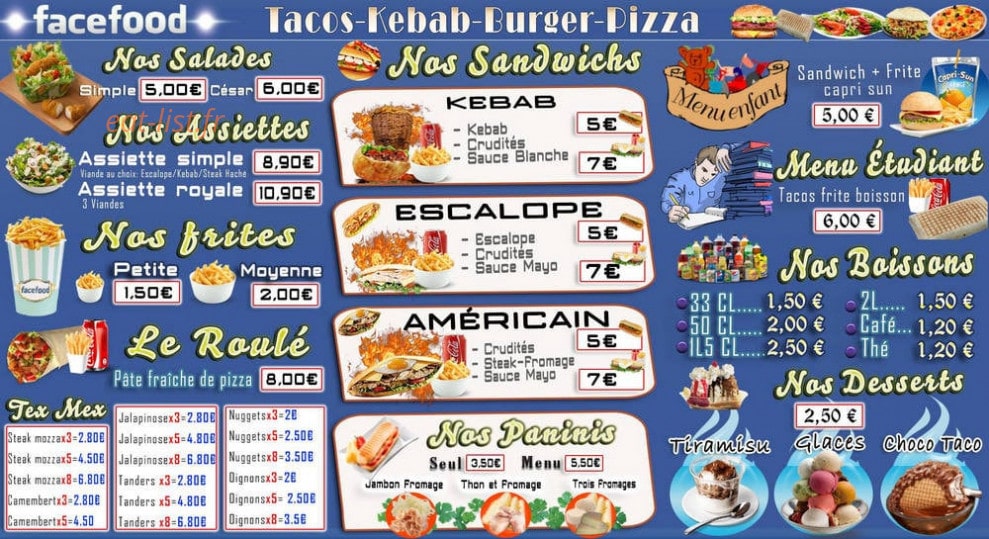 Facefood — carte page 5
