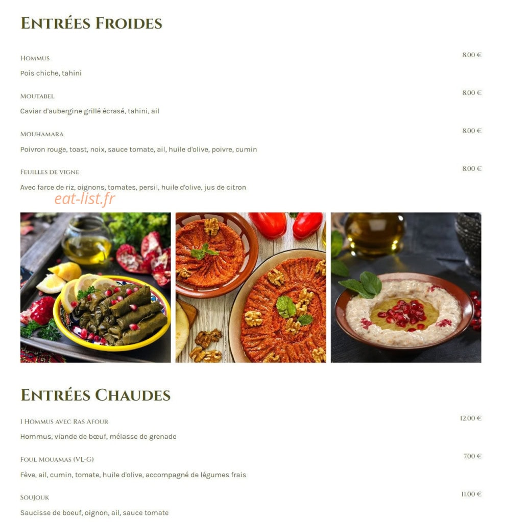 L'Oliveraie — carte page 1