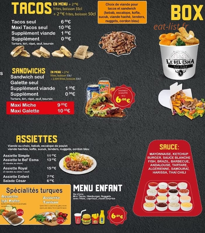 Le Bel'Esma — carte page 3