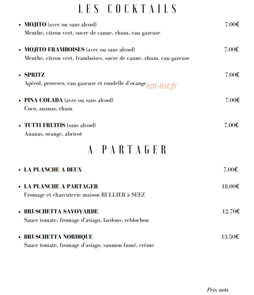 Le Patio — carte page 11
