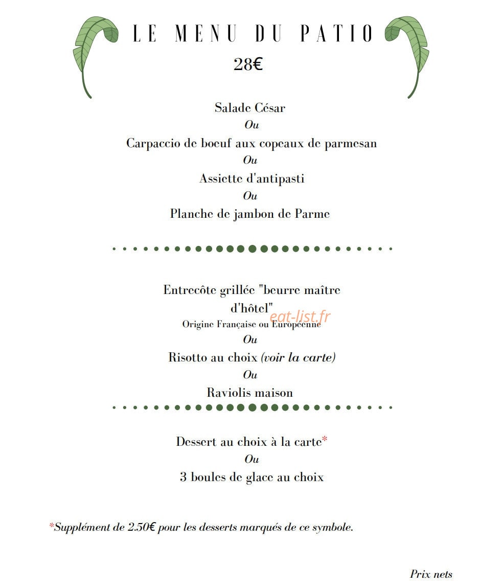 Le Patio — carte page 7