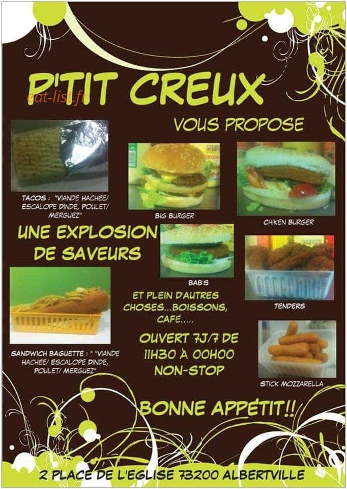 P'tit Creux — carte page 1