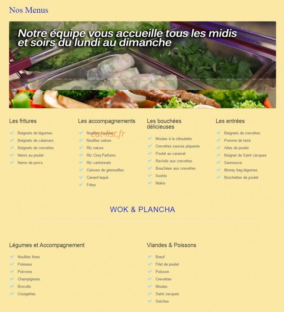 Shanghai Wok — carte page 1
