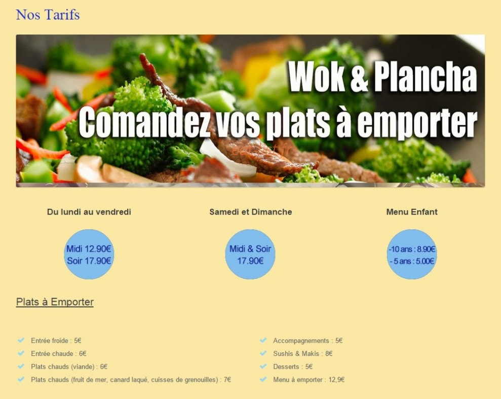 Shanghai Wok — carte page 2