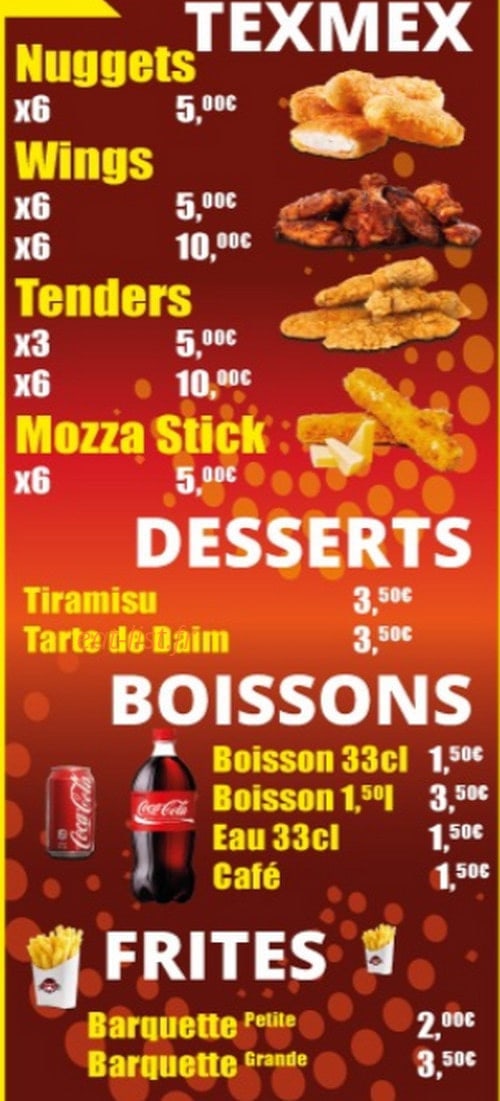 Tacos Burger Alpin — carte page 5