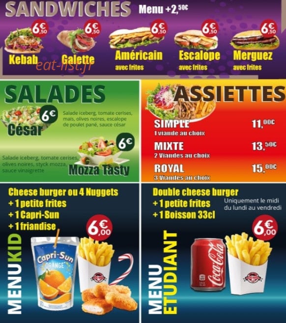 Tacos Burger Alpin — carte page 4