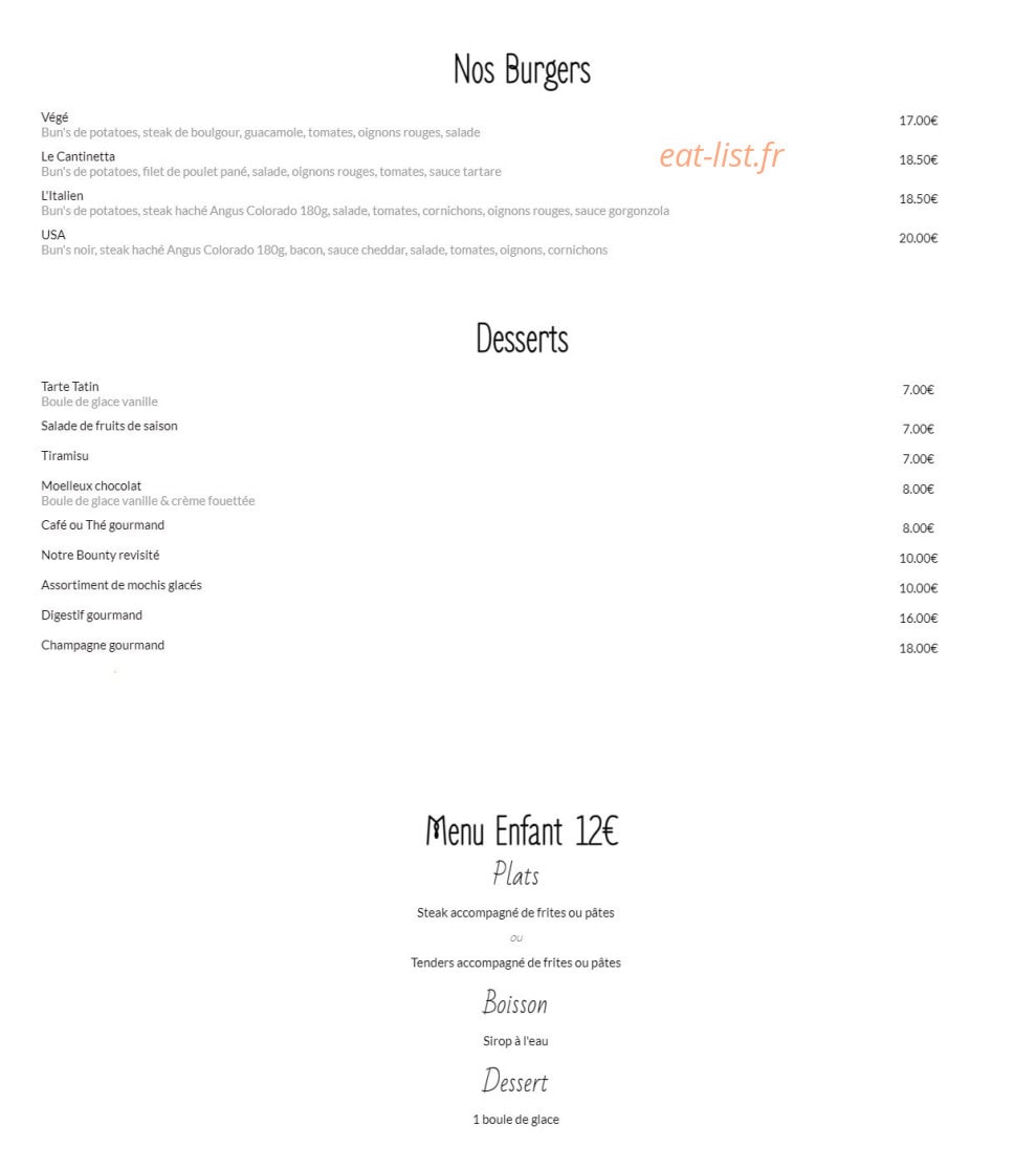 A Cantinetta — carte page 3