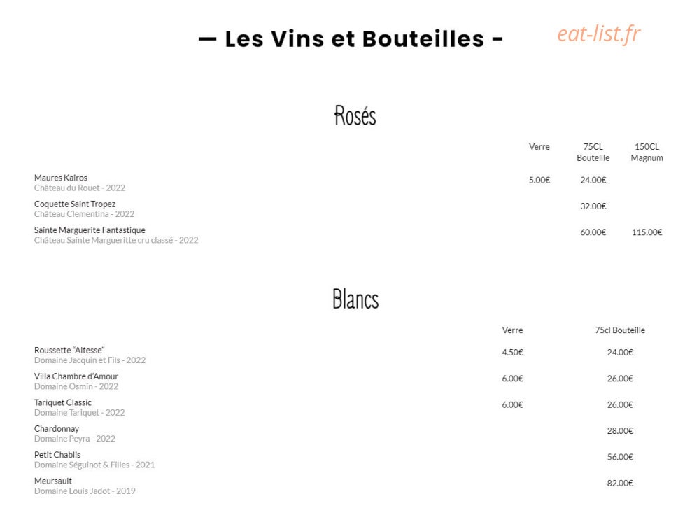 A Cantinetta — carte page 6