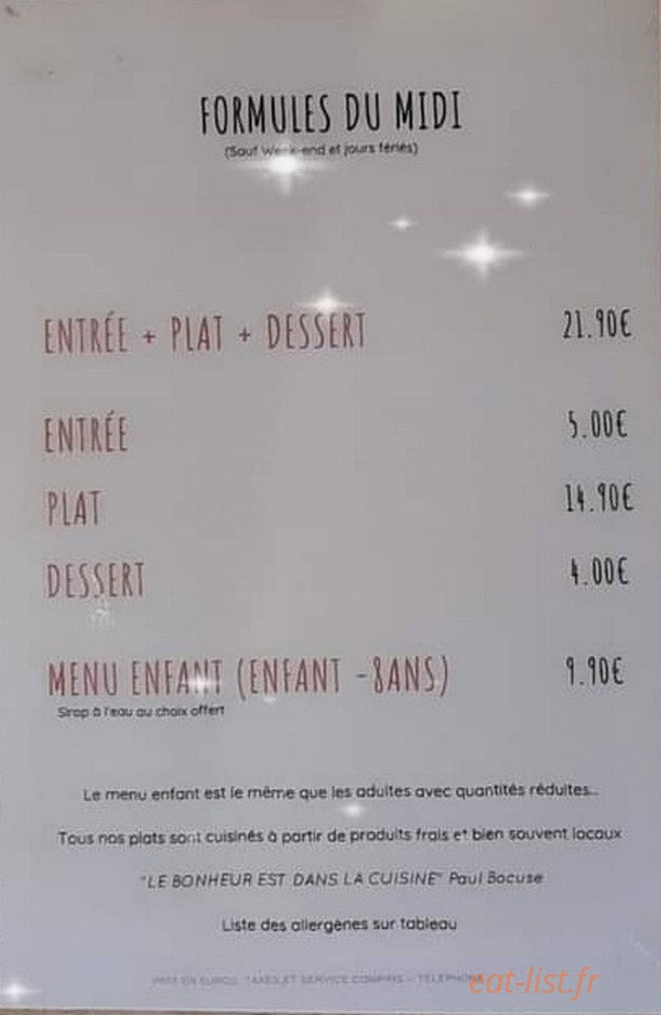 La Crémaillère — carte page 1