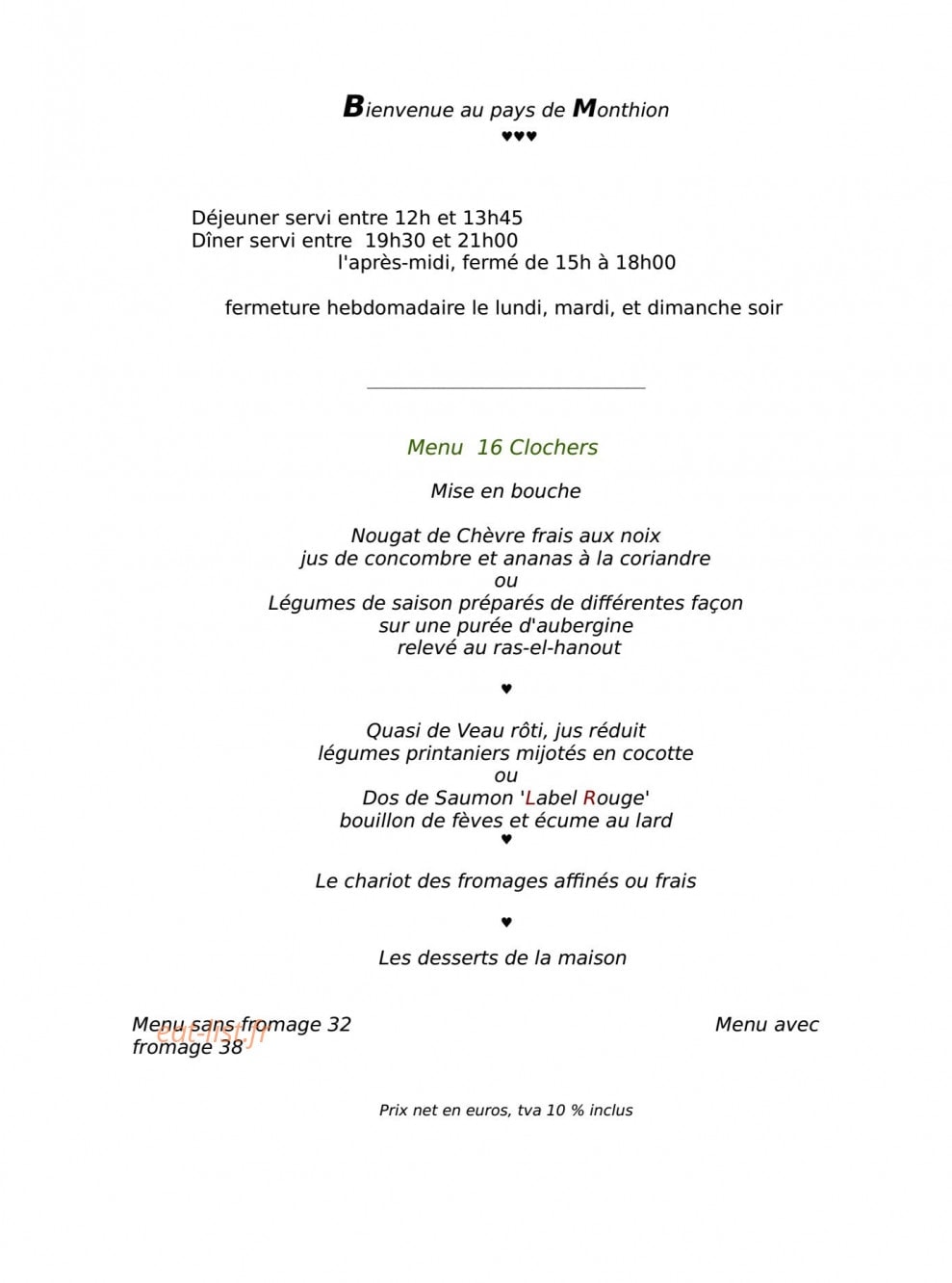Les 16 Clochers — carte page 1