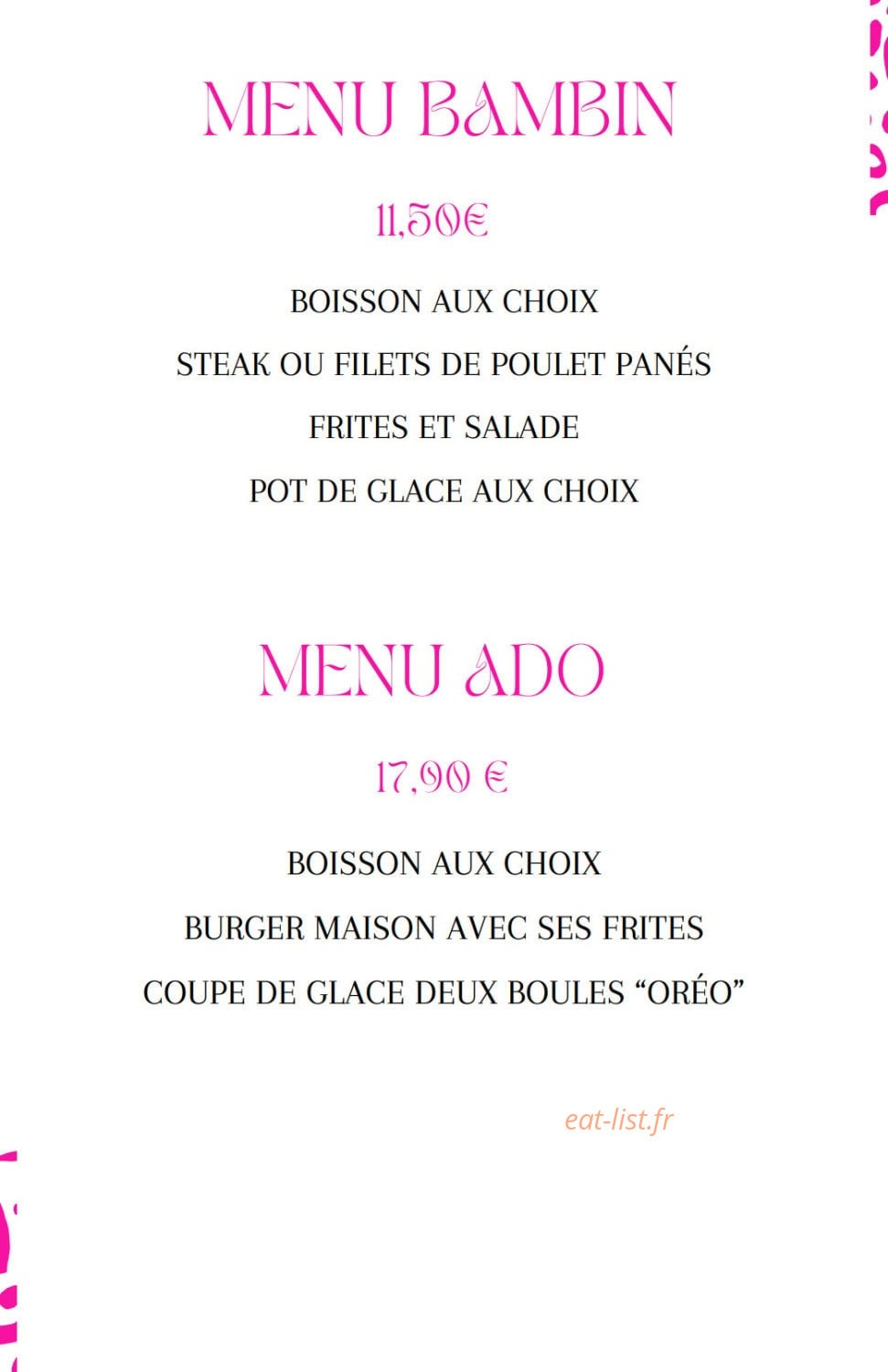 Auberge de Venthon — carte page 4