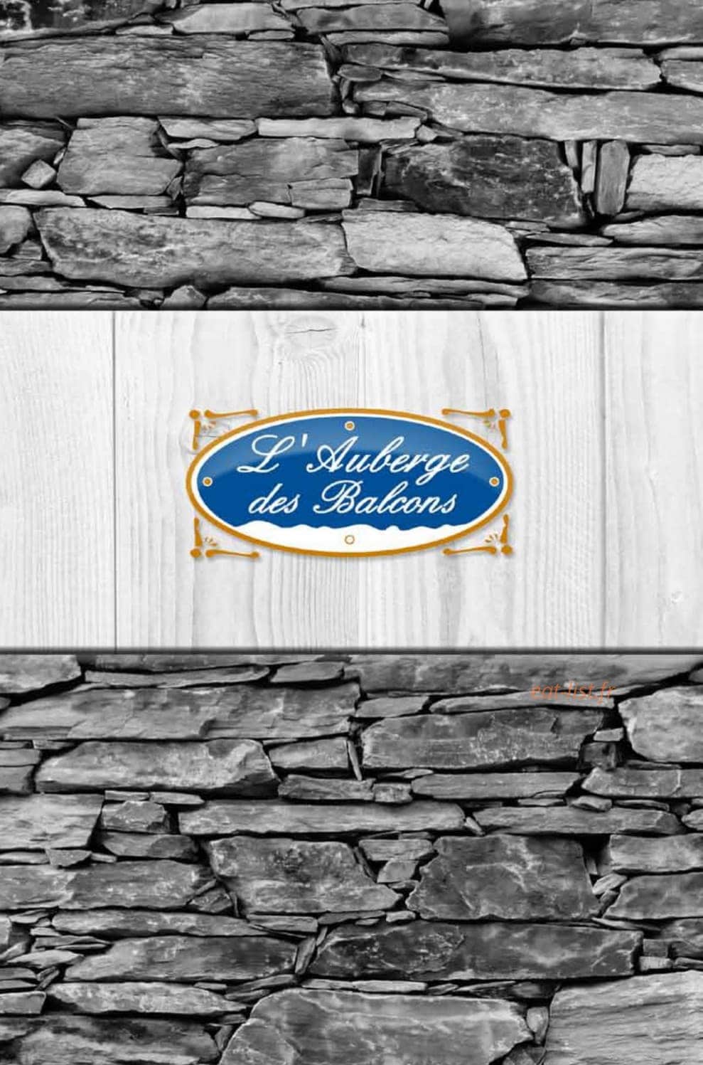 l’Auberge des Balcons — carte page 1