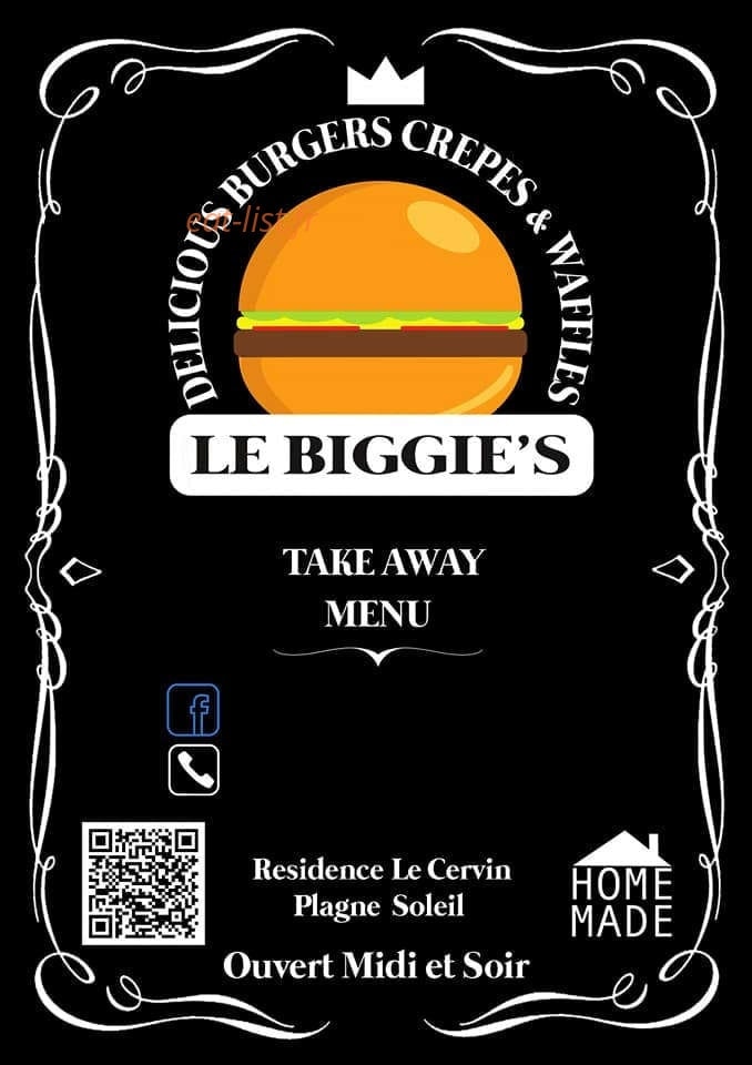 Le Biggie's — carte page 1