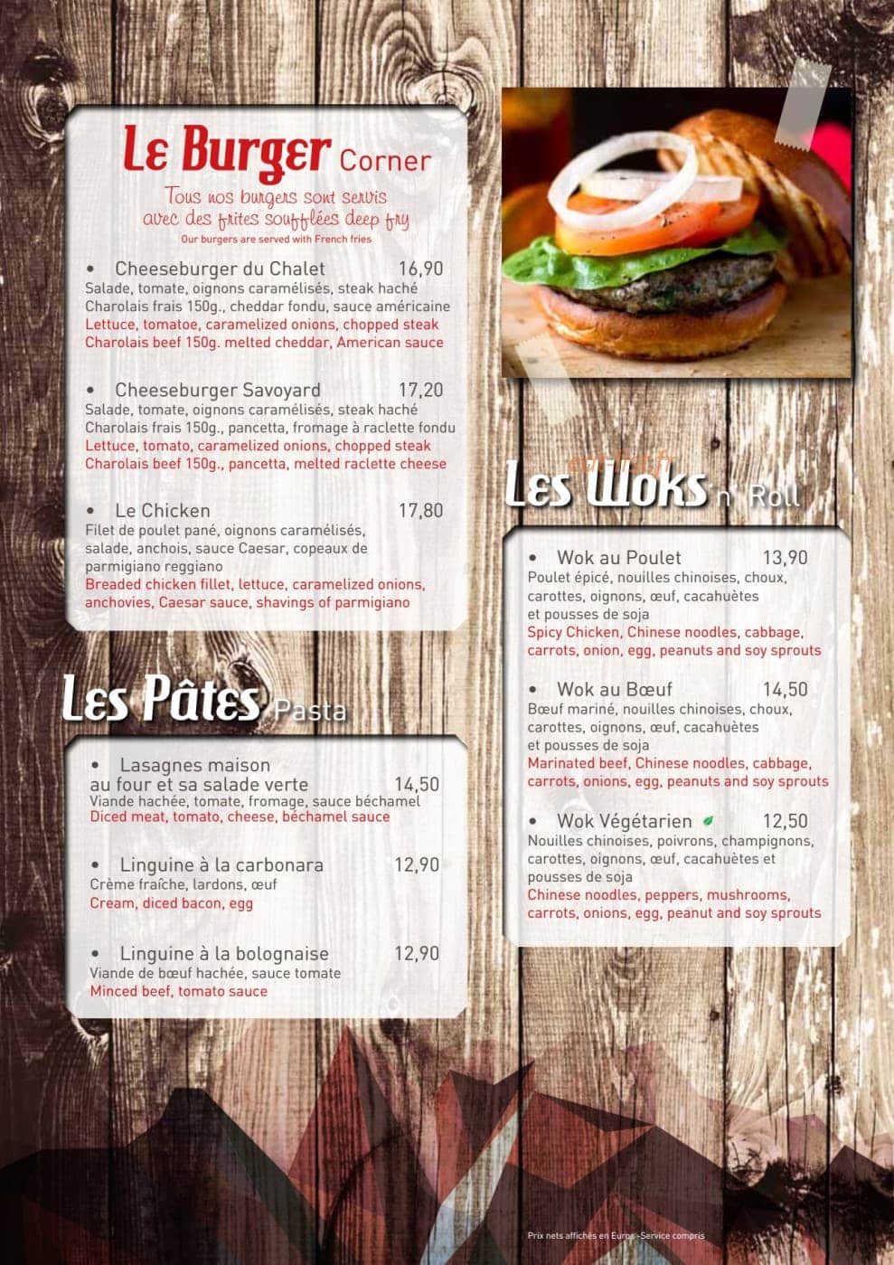 Le Chalet — carte page 3
