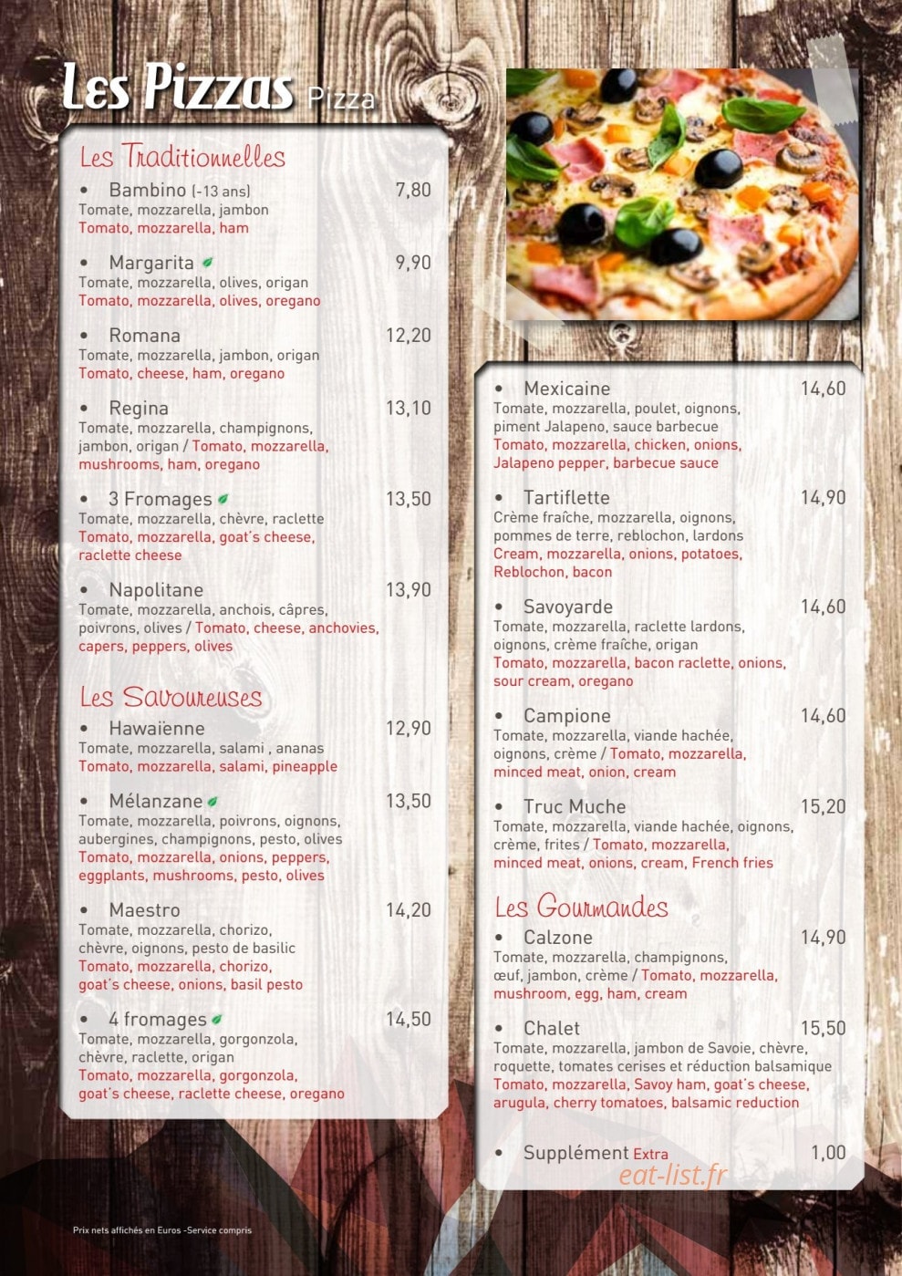 Le Chalet — carte page 4
