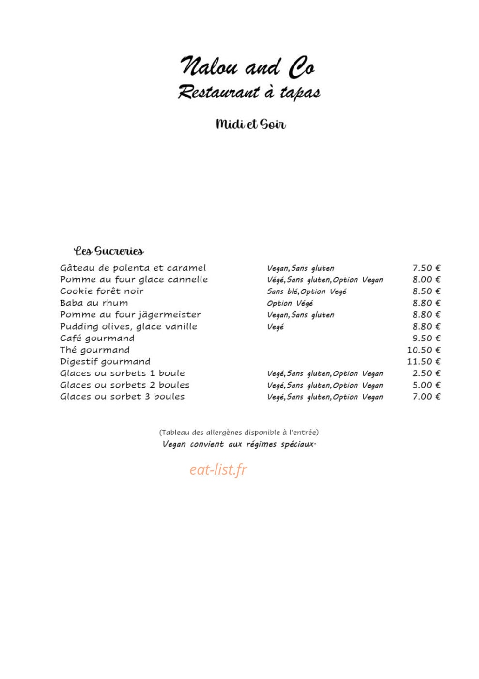 Nalou and Co — carte page 6