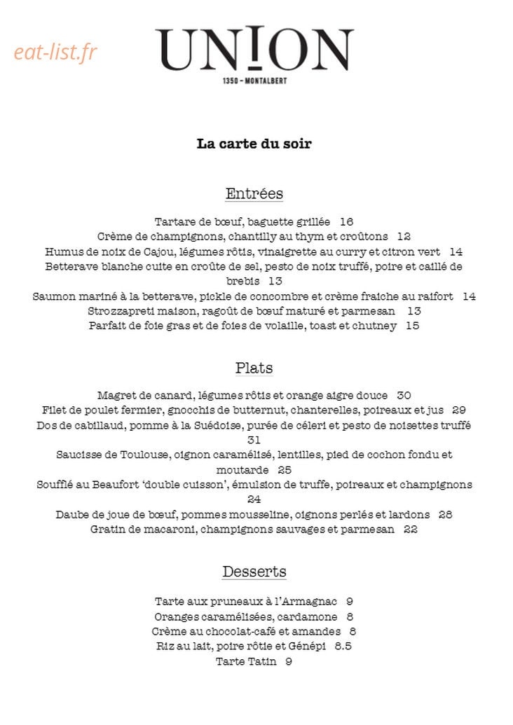 Union — carte page 1
