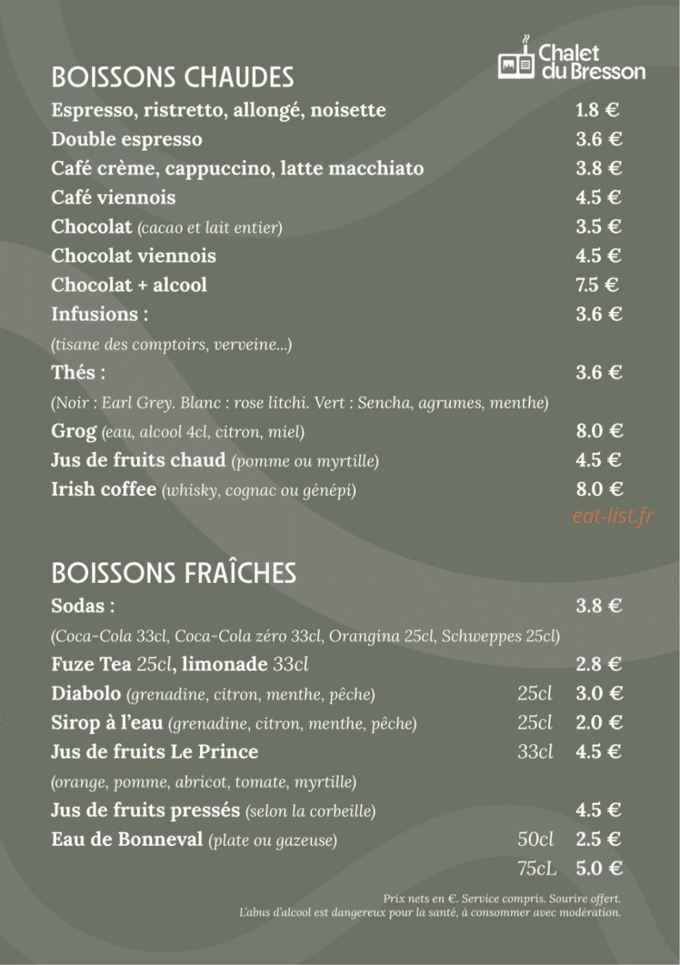 Chalet du Bresson — carte page 1