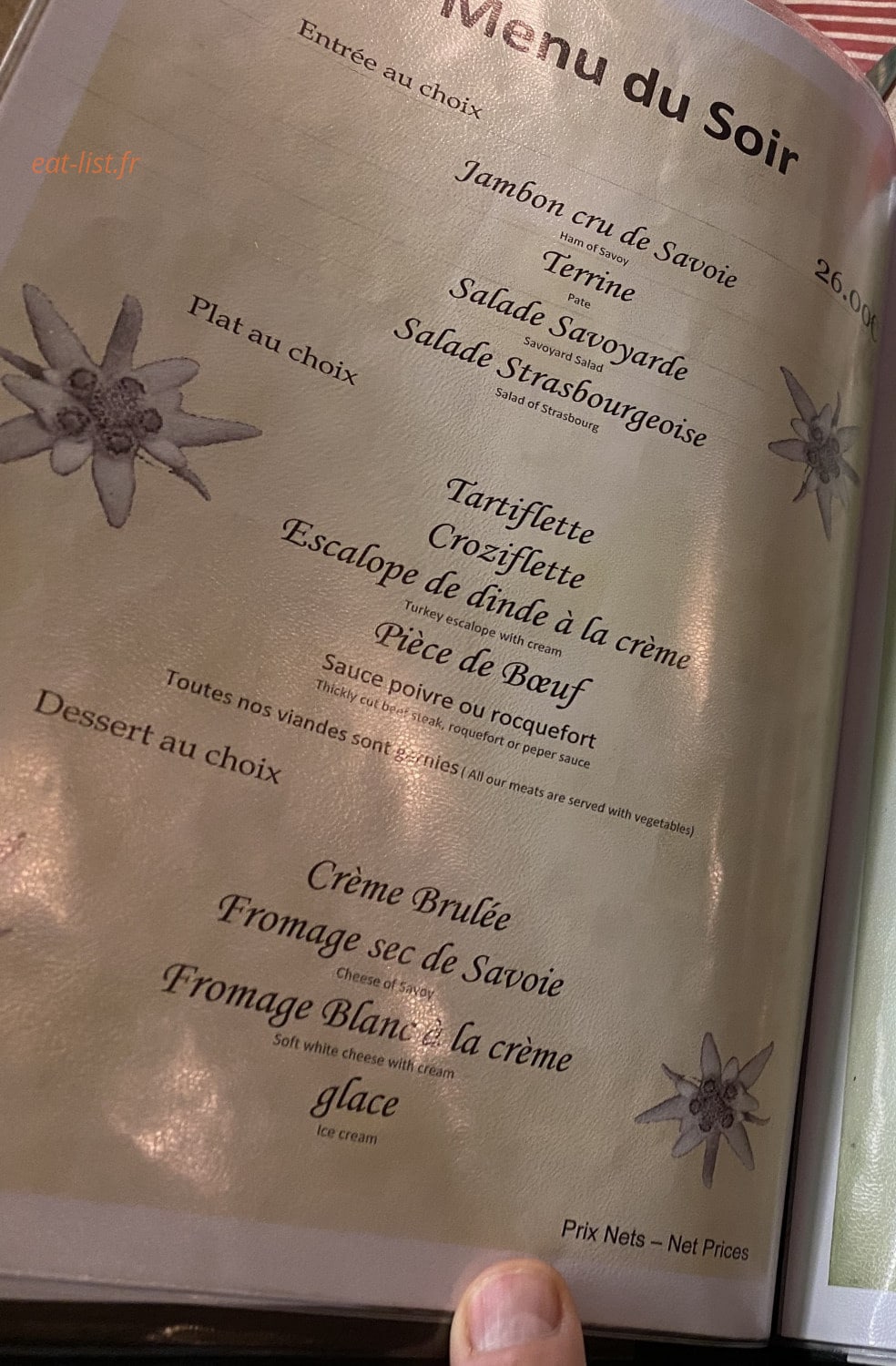 L'Estaminet — carte page 3