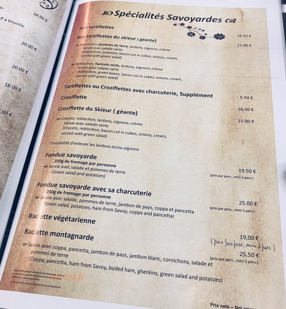L'Estaminet — carte page 5