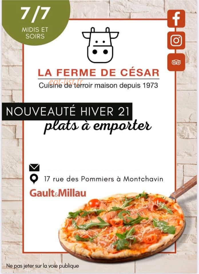 La Ferme de Cesar — carte page 1