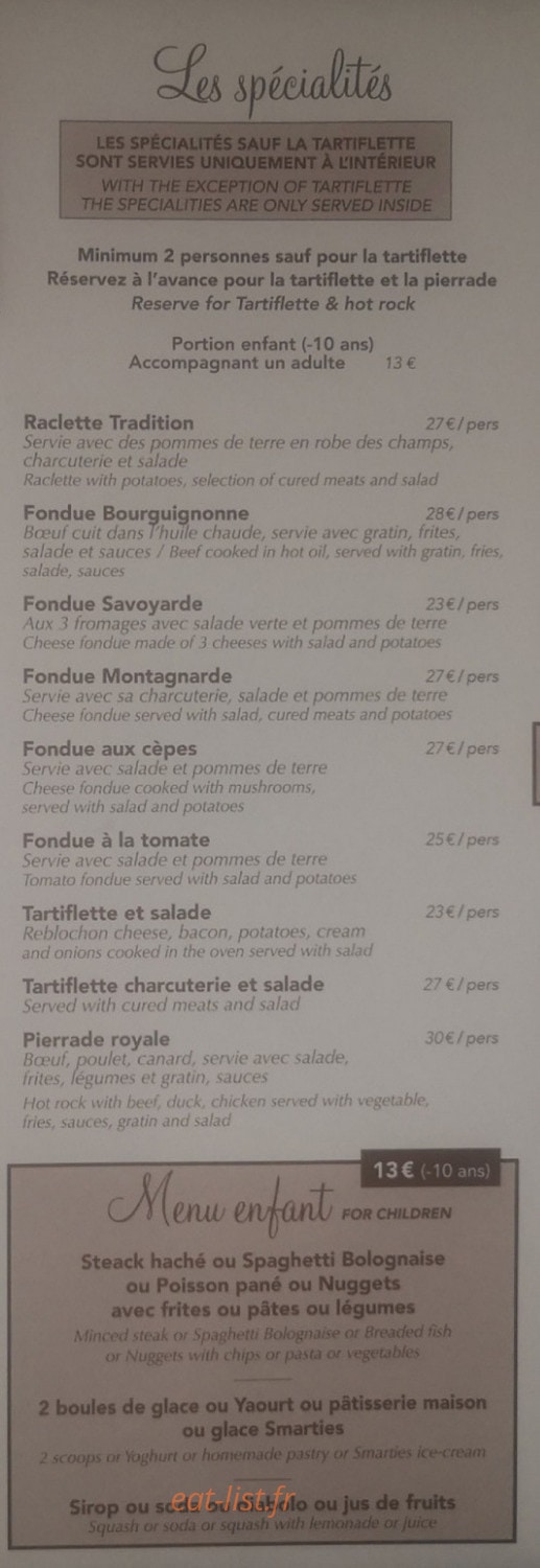 Le Chalet Des Colosses — carte page 2