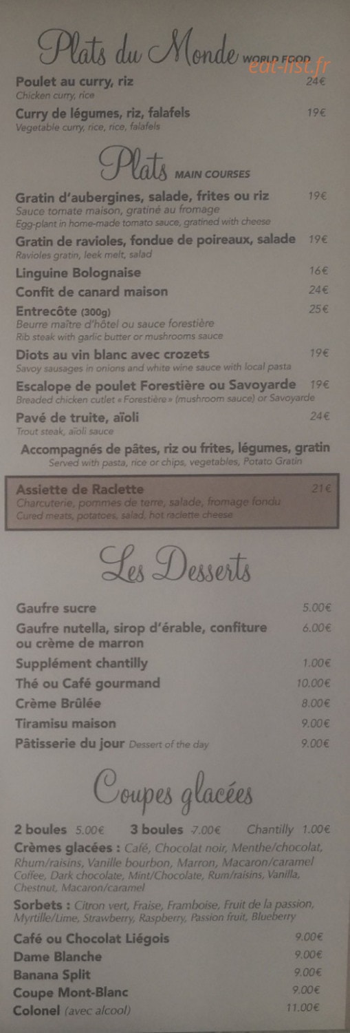 Le Chalet Des Colosses — carte page 3