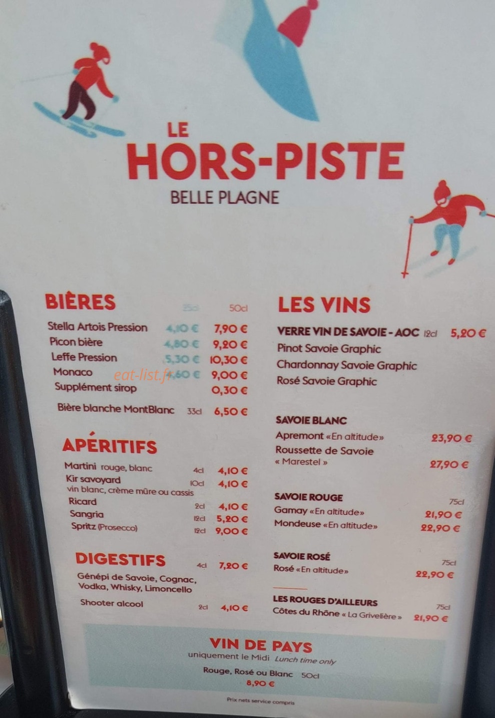 Le Hors Piste — carte page 1