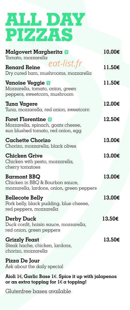 Bar du Mont Blanc — carte page 4