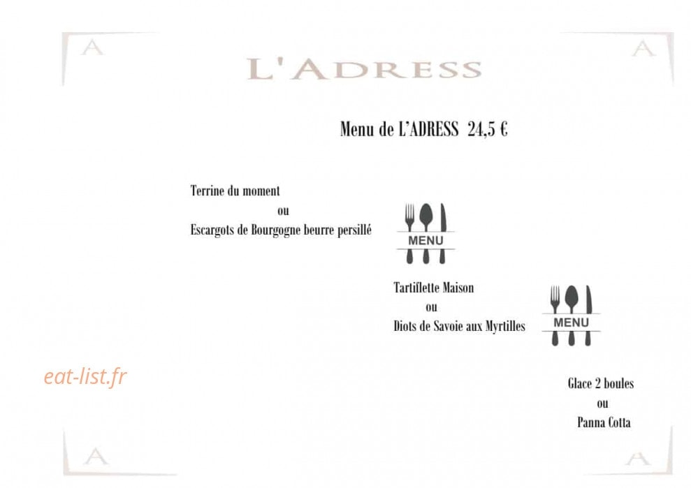 L' Adress — carte page 6