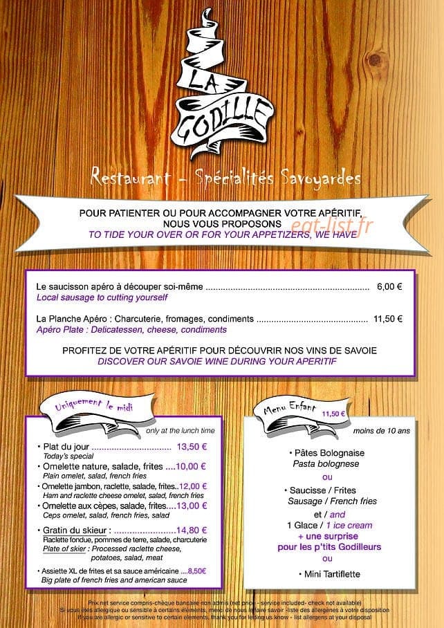 La Godille — carte page 1