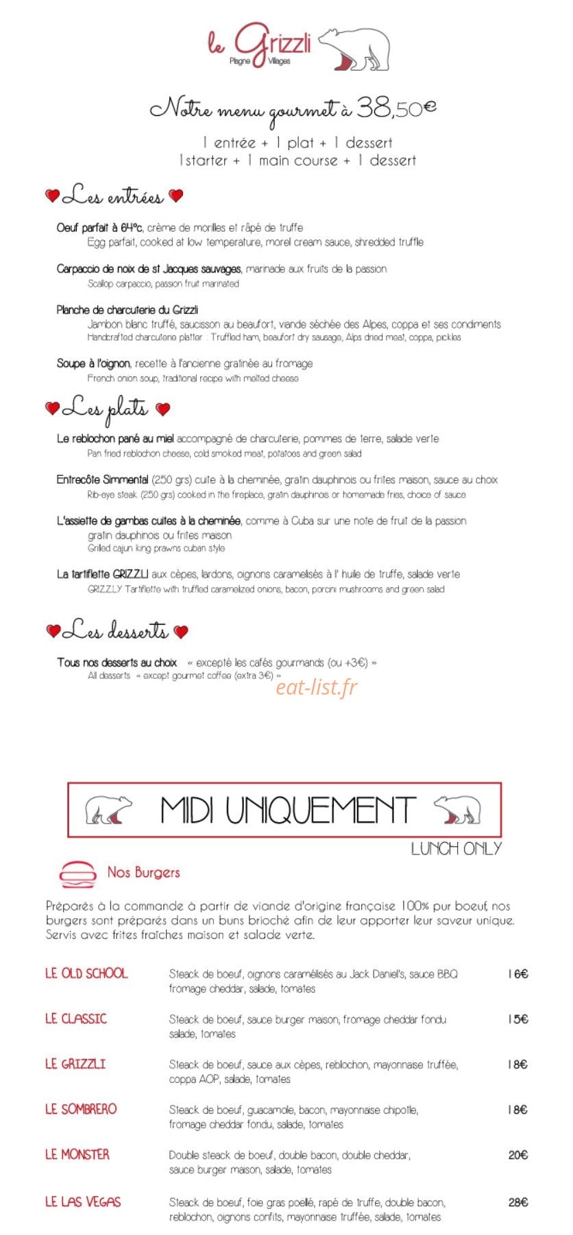 Le Grizzli — carte page 4